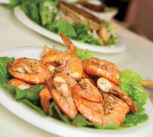 Steamed shrimp at Provision Company in Holden Beach