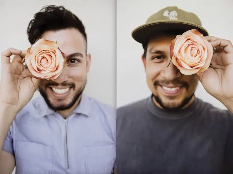 Hermano flower shop owners  Sesar Orozco and Adrian Romero