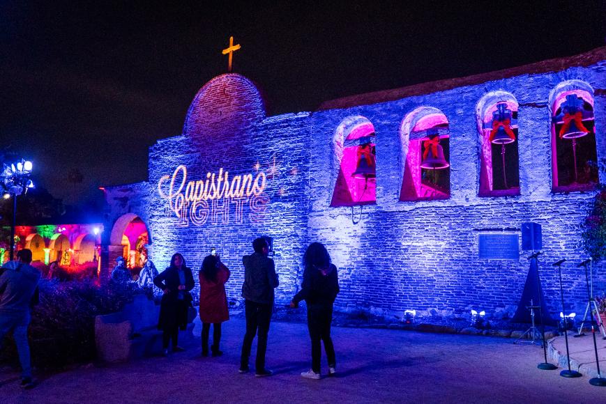 Mission San Capistrano in Lights for Christmas
