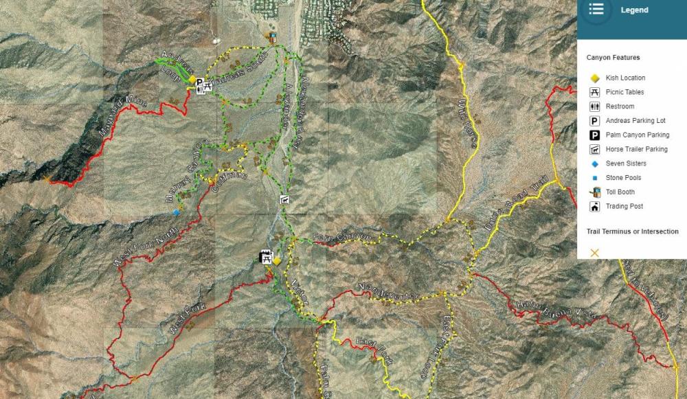Indian Canyons Map