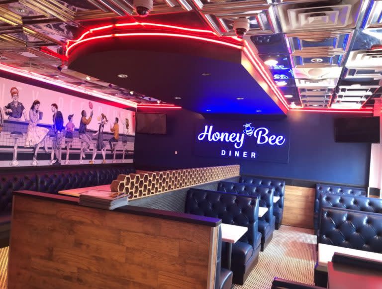 Interior of Honey Bee Diner located in Maryland