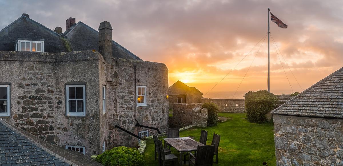 Star Castle on St. Mary's at sunset