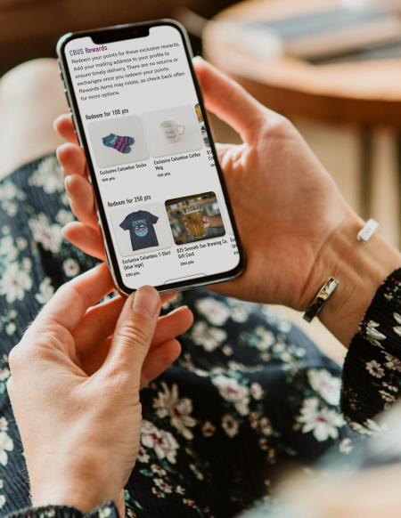 Rewards screen on CBUS Rewards mobile app