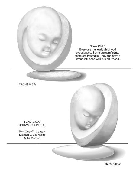 Team Wisconsin 2 snow sculpture sketch