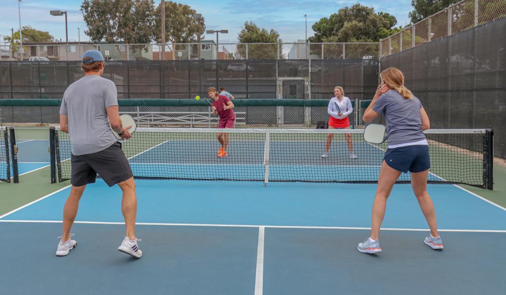 group of pickleball players