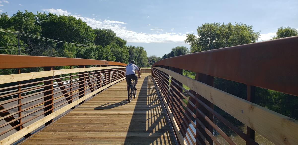 Highway C Bridge Connecting River Road to Prairie Farms Trail