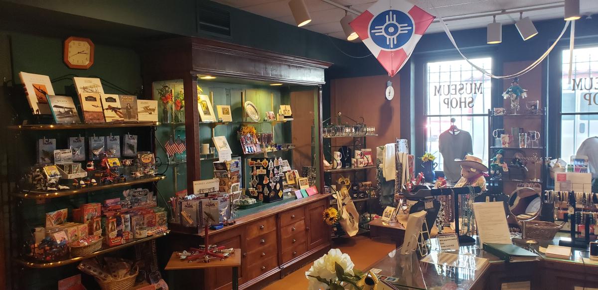Wichita souvenirs sit on display at t Wichita shop