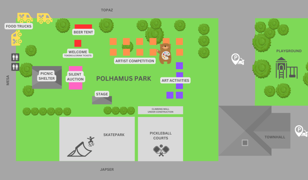 Art in the Park Map