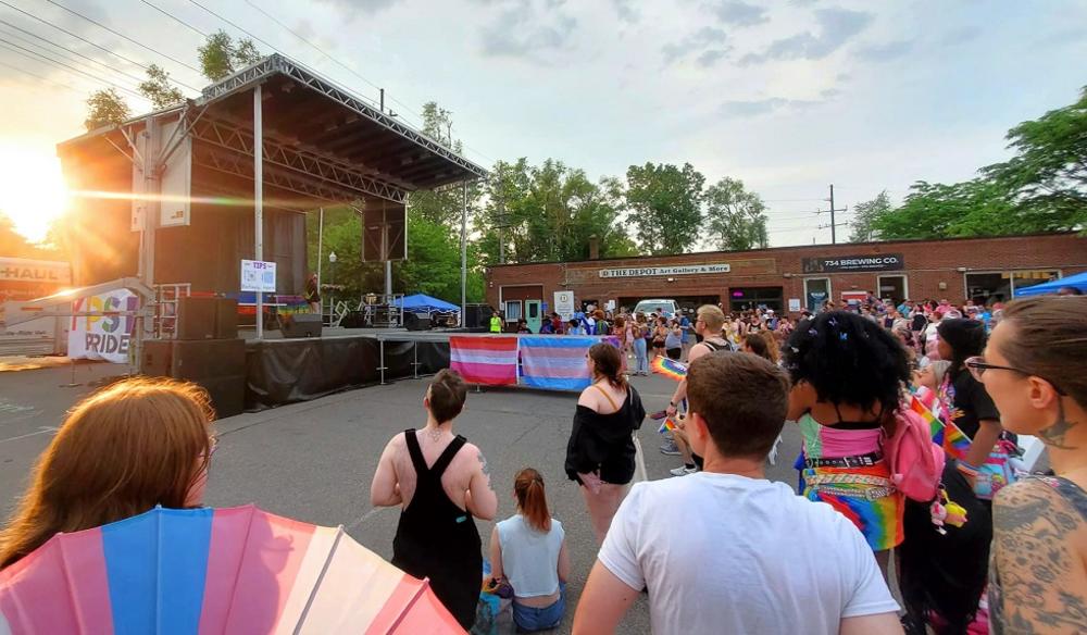 Ypsi pride stage in depot town