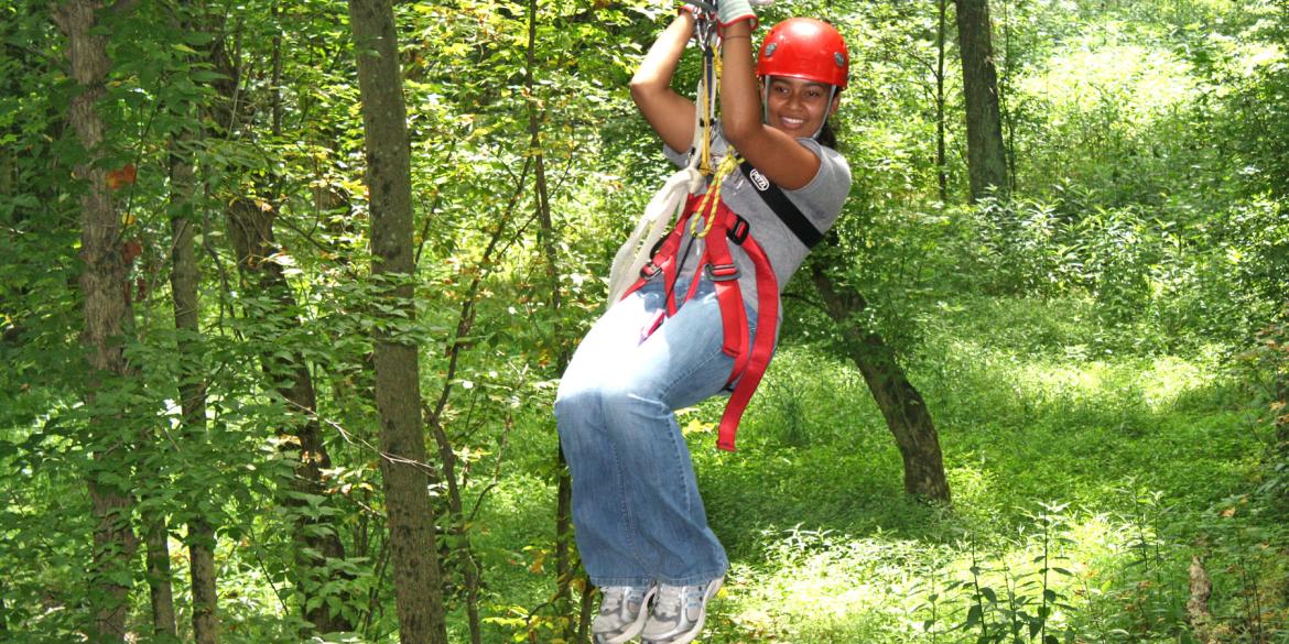 Ziplining in Hocking Hills in Ohio