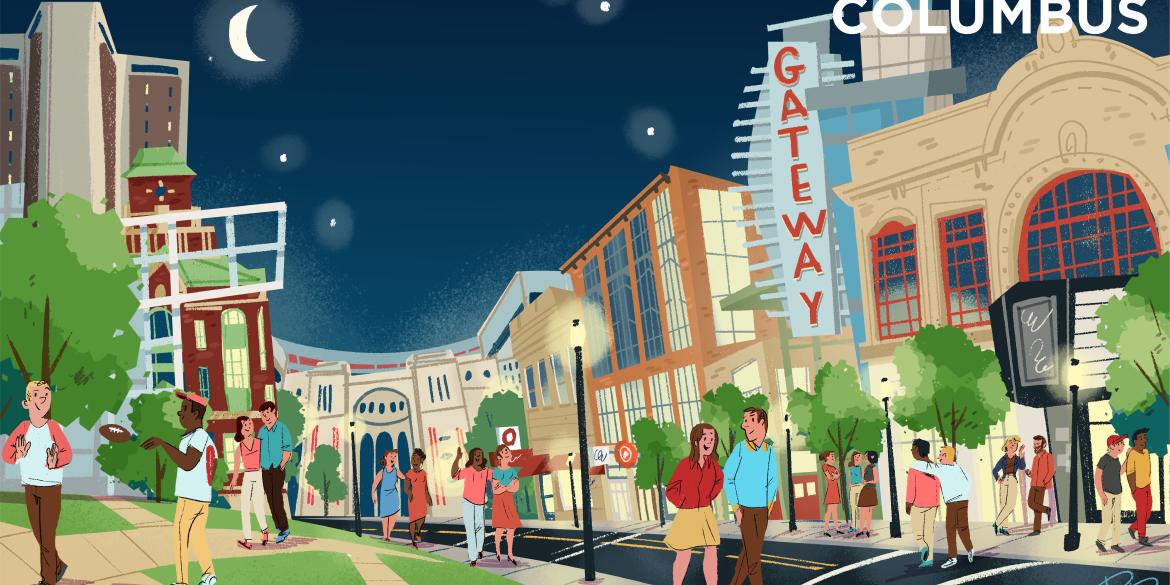 University District illustrated graphic