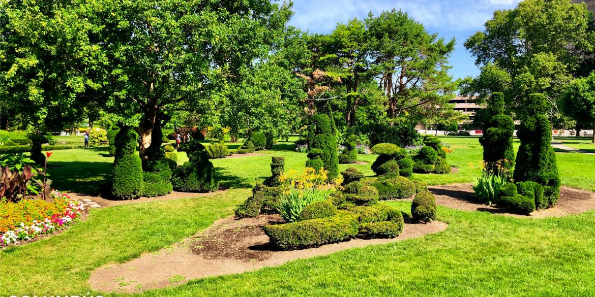 Topiary Park Zoom Background