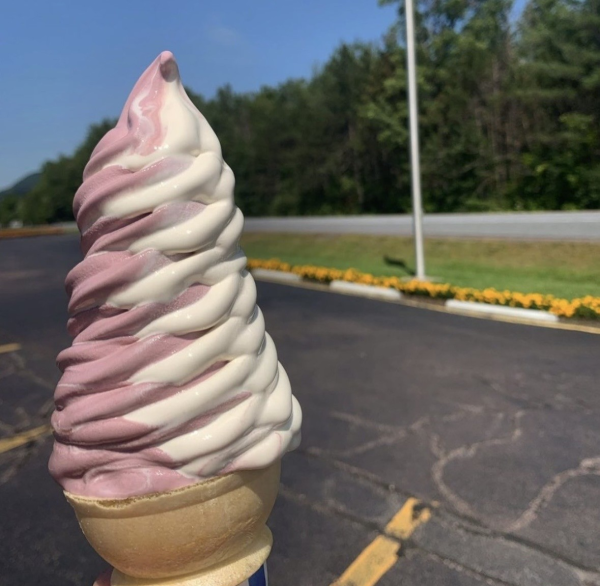 Maple Twist Ice Cream in a Parking Lot in South Burlington