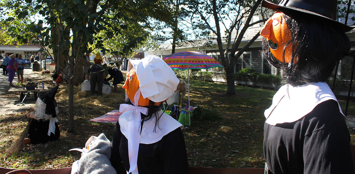 Pumpkin People in Park