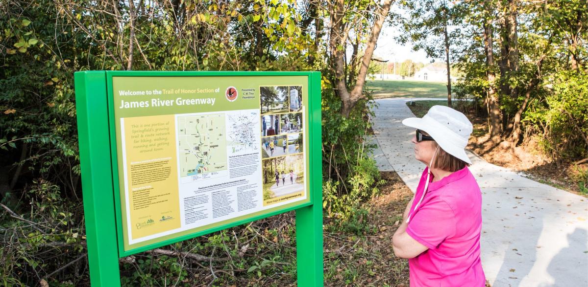 James River Greenway, part of the Ozark Greenways trail network in Springfield, Missouri