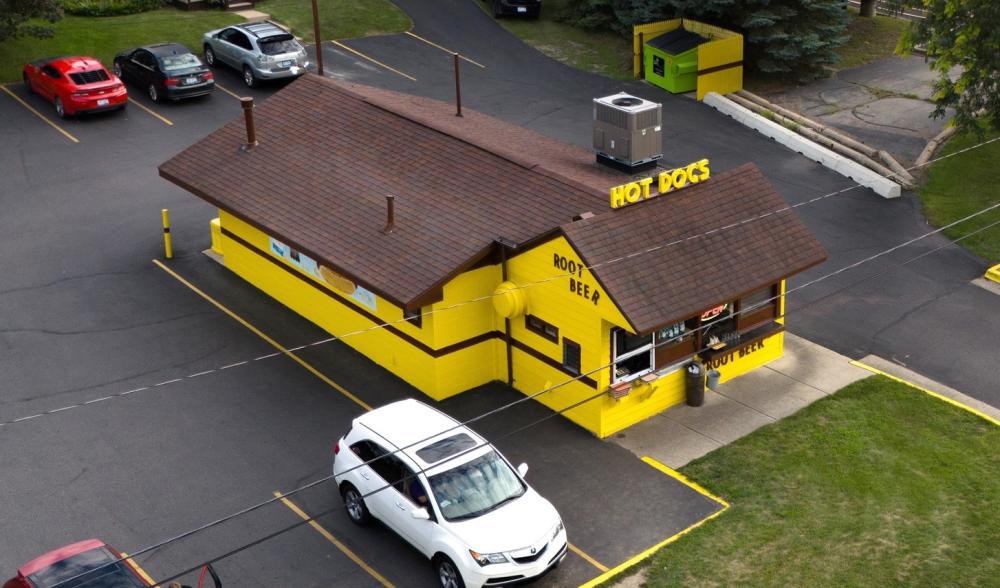 exterior of Bill's hot dog stand