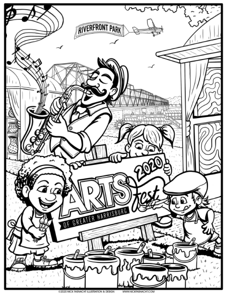Artsfest 2020 Coloring Page