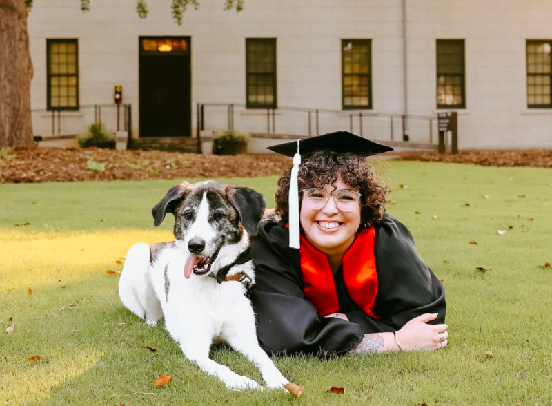 Graduation with Dog
