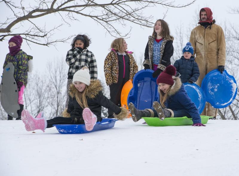 Sledding at Murdock Park