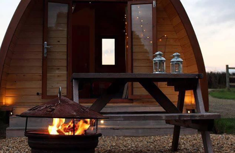 Cosy glamping pod at Notgrove