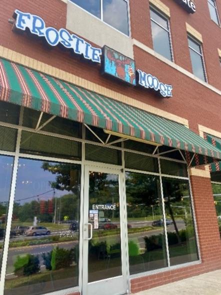 The exterior of Frostie Moose Ice Cream Shop in Woodbridge