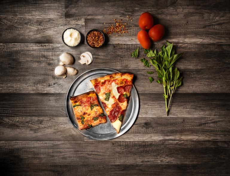 Pizza Slize, Mushrooms and Tomato