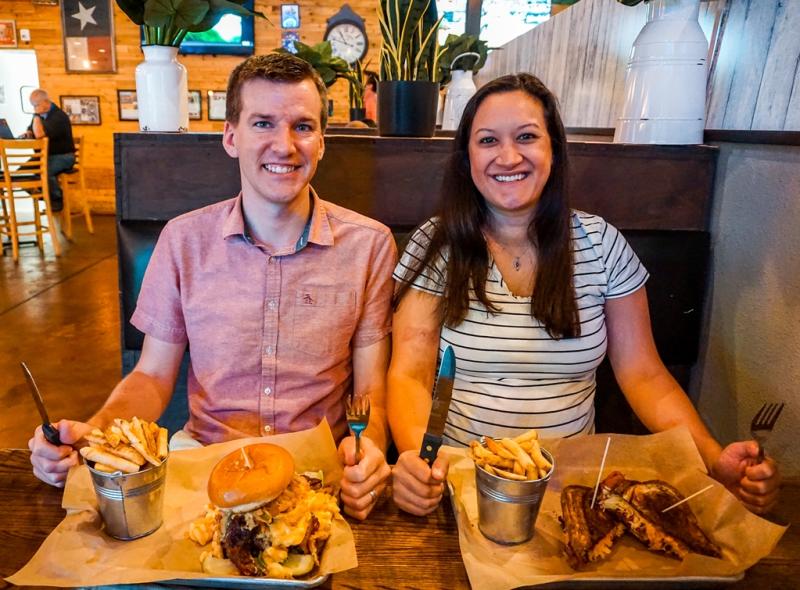 Couple with food