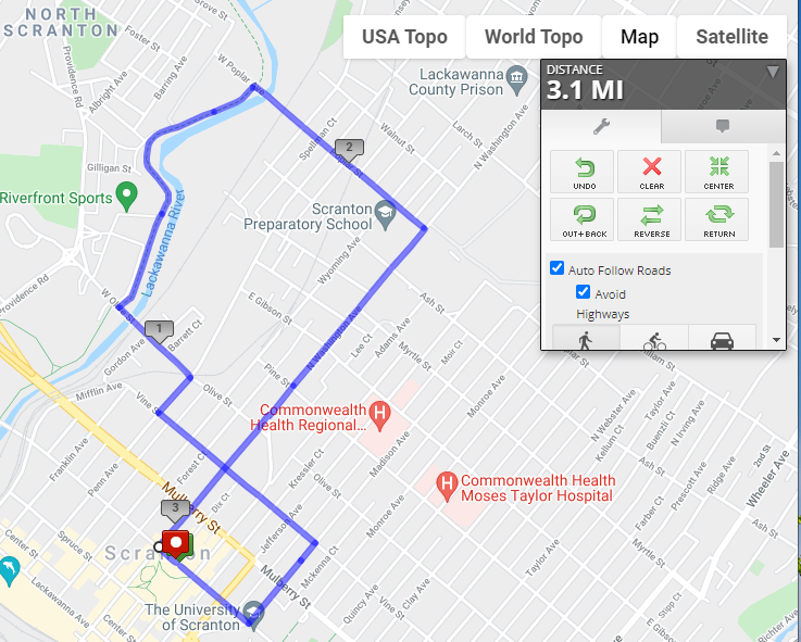 The Office 5k course map