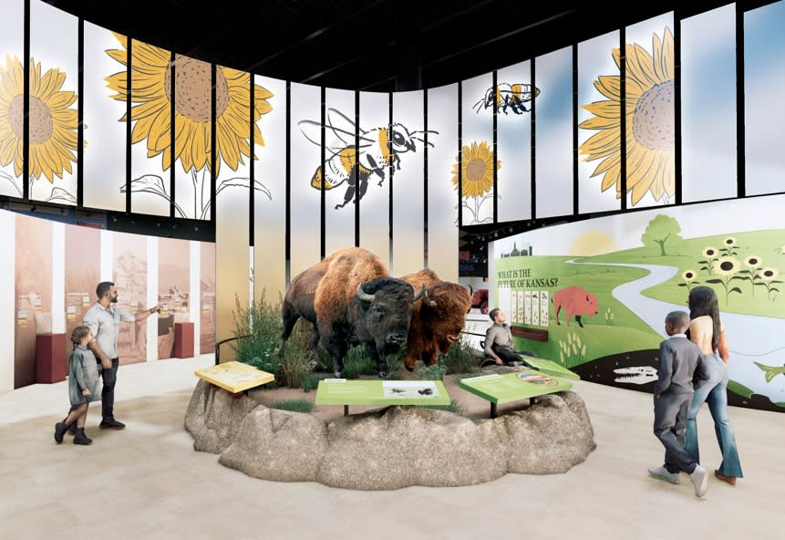 Group tours the rennovated Kansas Museum of History