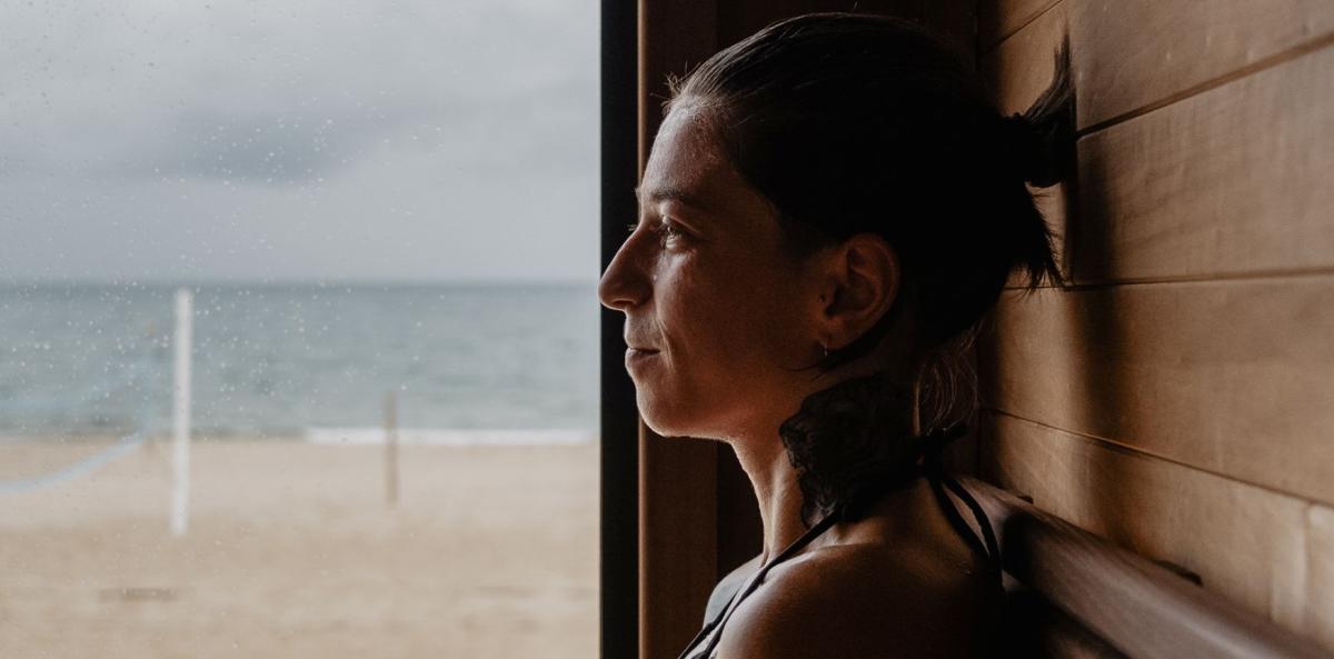 Lady in Saltwater Sauna, Bill Measom