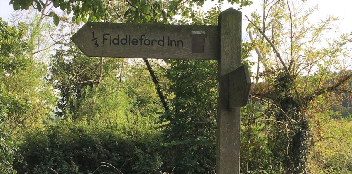 Fiddleford Inn signpost