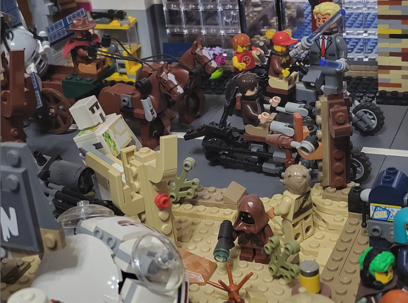 A Lego Star Wars scene.