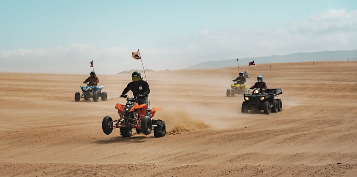 Riding ATV's on the Oceano Dunes