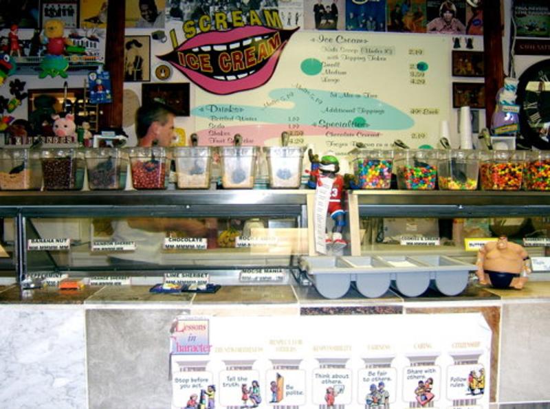 Interior of I Scream Ice Cream.