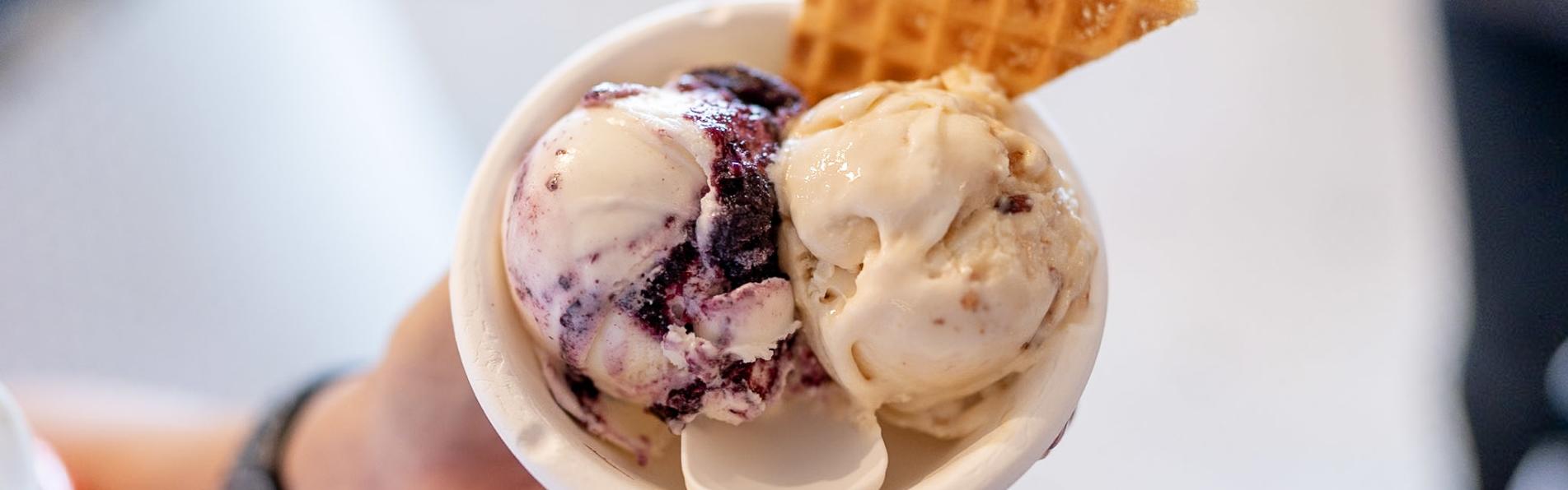 Bowl of ice cream at Jeni's Splendid Ice Creams in Columbus.