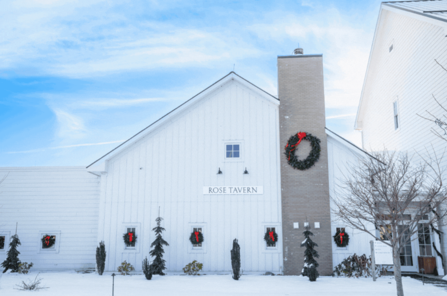 Rose Tavern at the Lake House on Canandaigua in winter