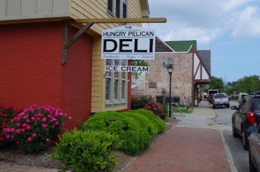 The front of the hungry pelican deli 