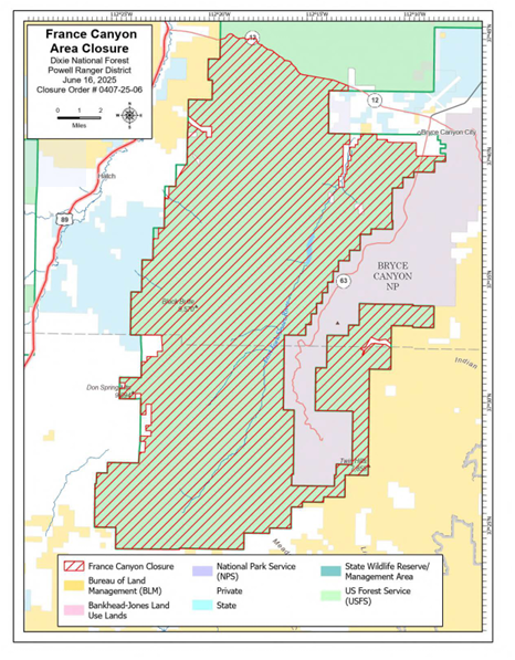 France Canyon Fire Closures | 6-24