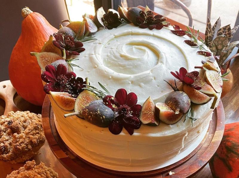 Fall-themed cake from Feast Market & Cellar