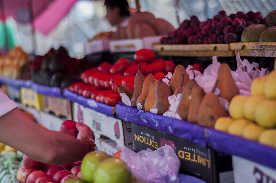 Fresh fruit and vegetables at VillageFest market