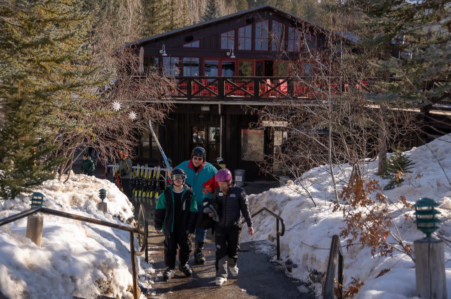 Chase Nelson and his Dad walk with Jodi at Sundance