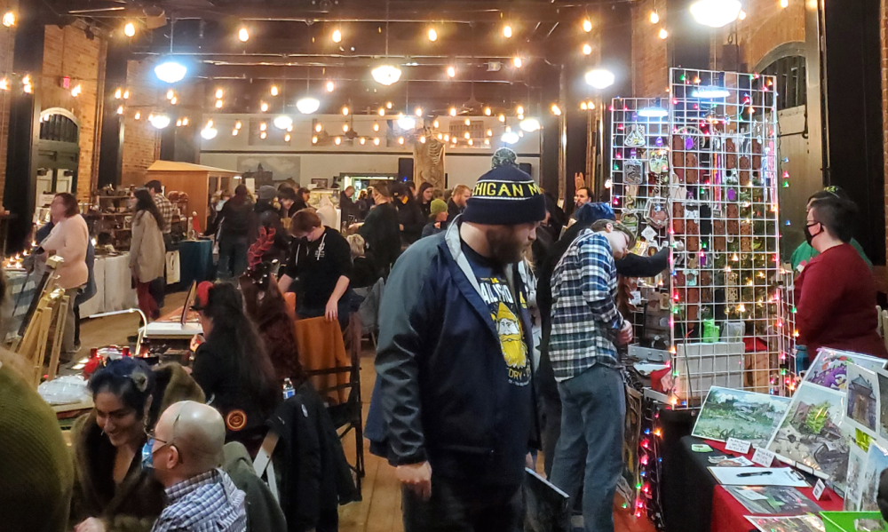 Holiday market at the Ypsilanti Freighthouse