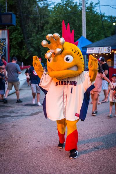 King Elvis with Kenosha Kingfish Baseball