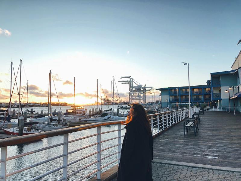 Lady at Jack London overlooking sunset