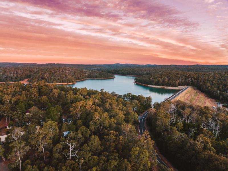 Waroona Dam at Sunset