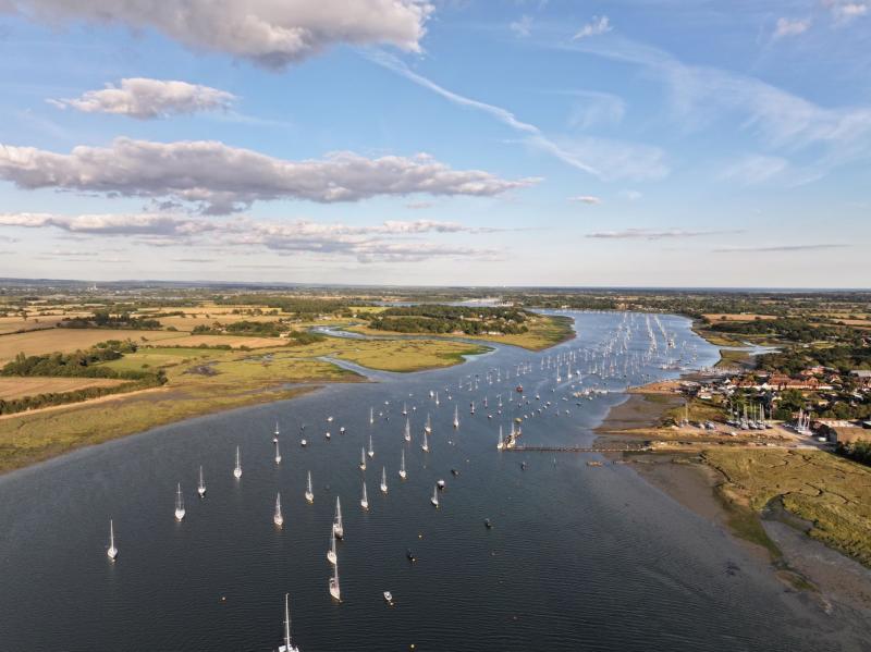 Chichester Harbour - itchenor jetty aerial view