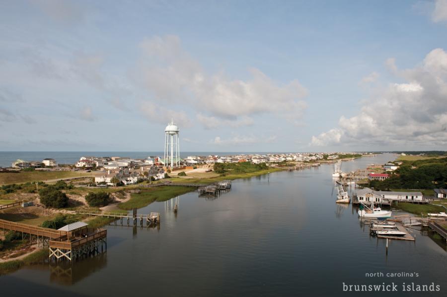 aerial photo of Intracoastal Waterway in Holden Beach