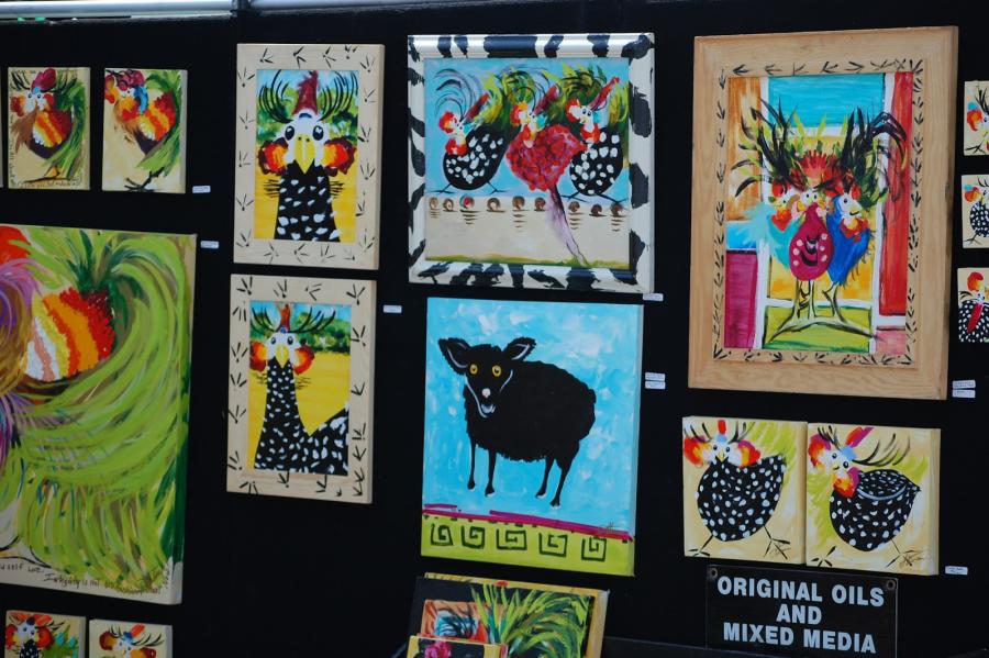 Paintings of animals at Art Festival