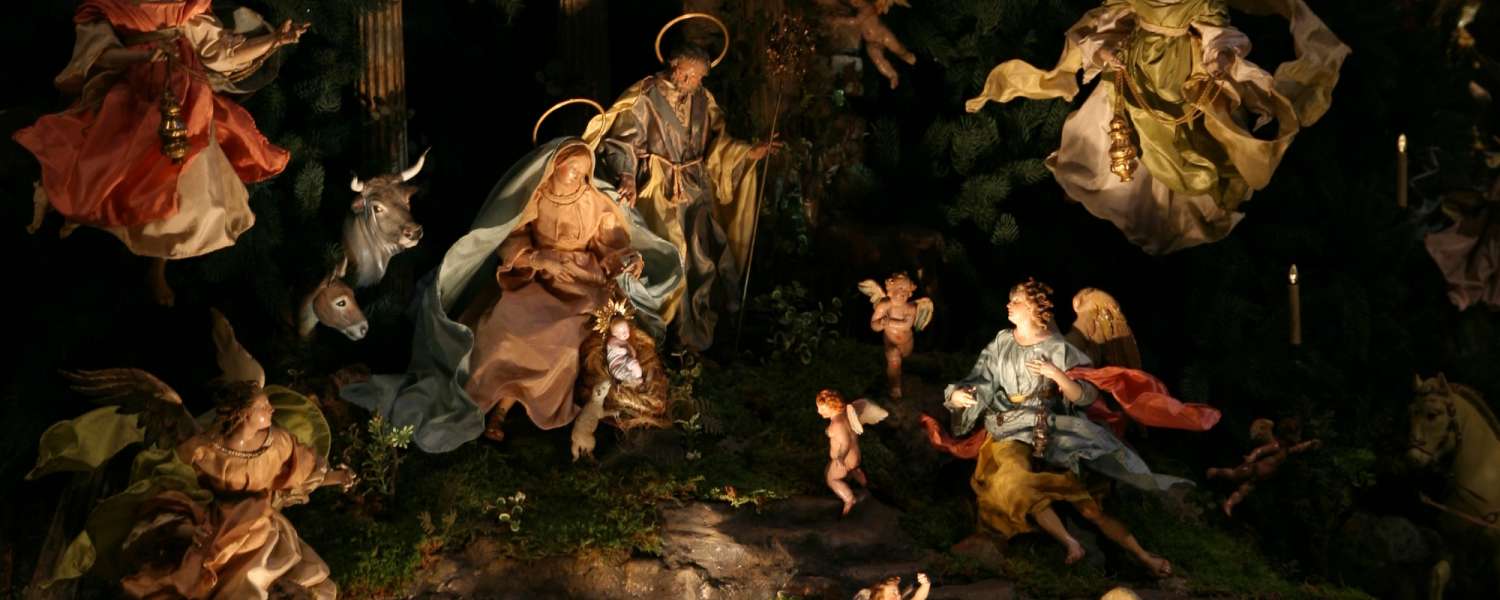Away In A Manger Nativity Display