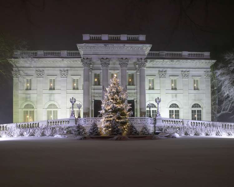 Marble House during annual Christmas at The Newport Mansions.